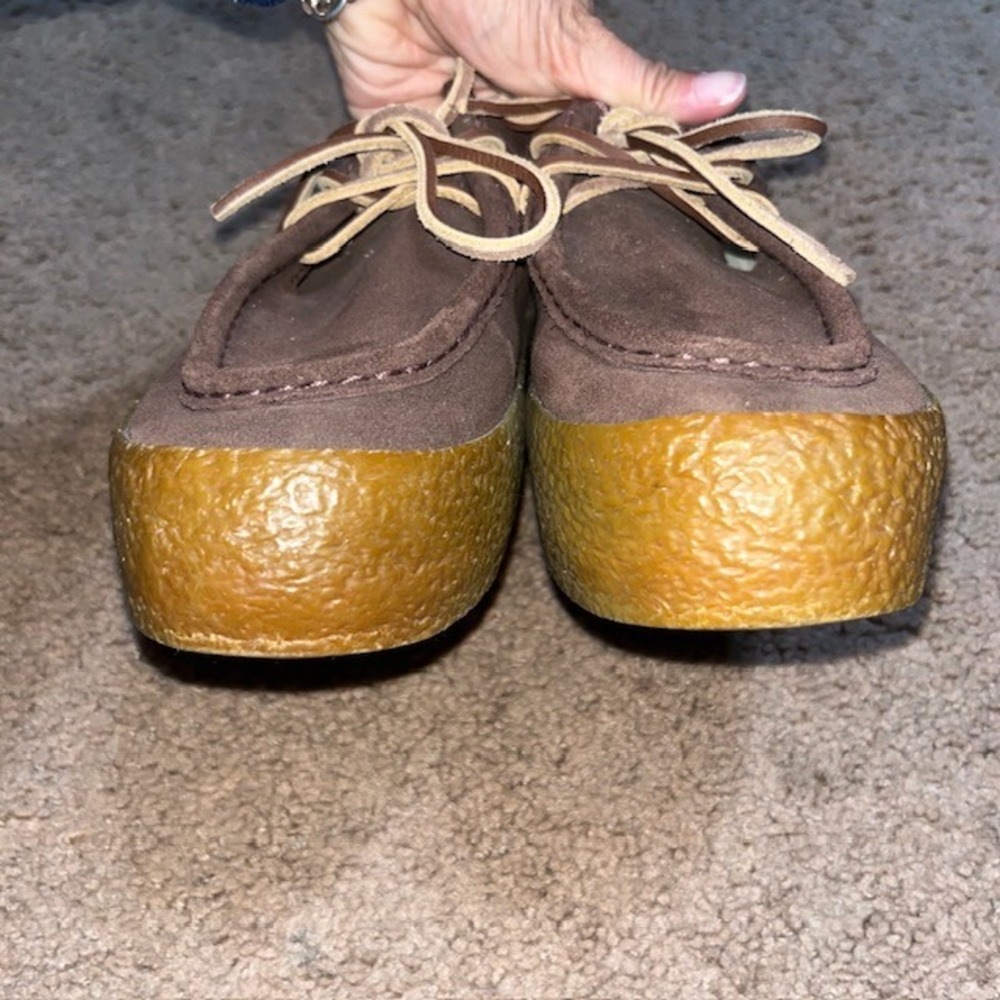 SeaVees Hayward Moc Platform Sneakers Suede Lace Up Brown 7.5 - Picture 5 of 11